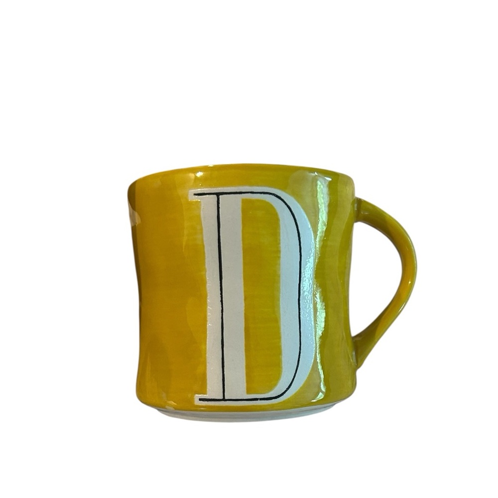 Anthropologie Yellow “D” Dining Mug Collection 🆕